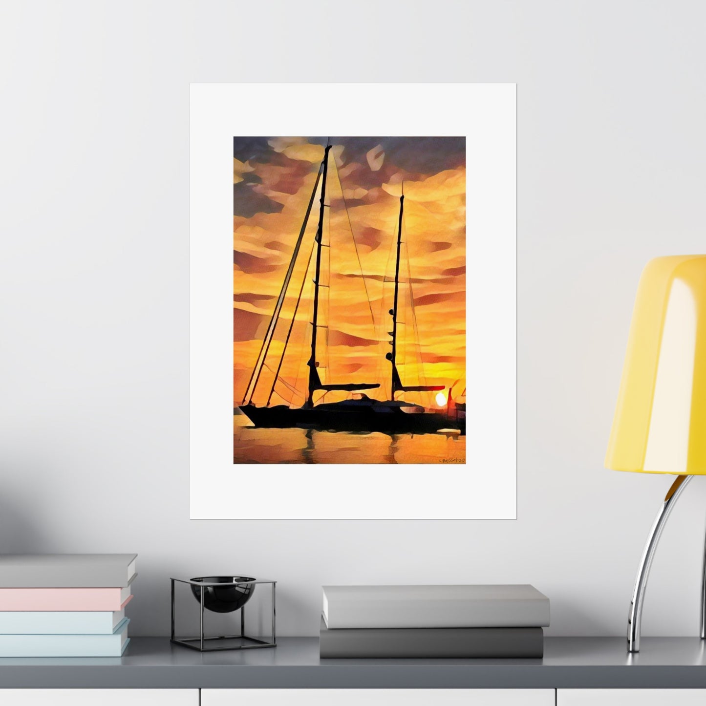 PIII Sunset Silhouette Matte Poster