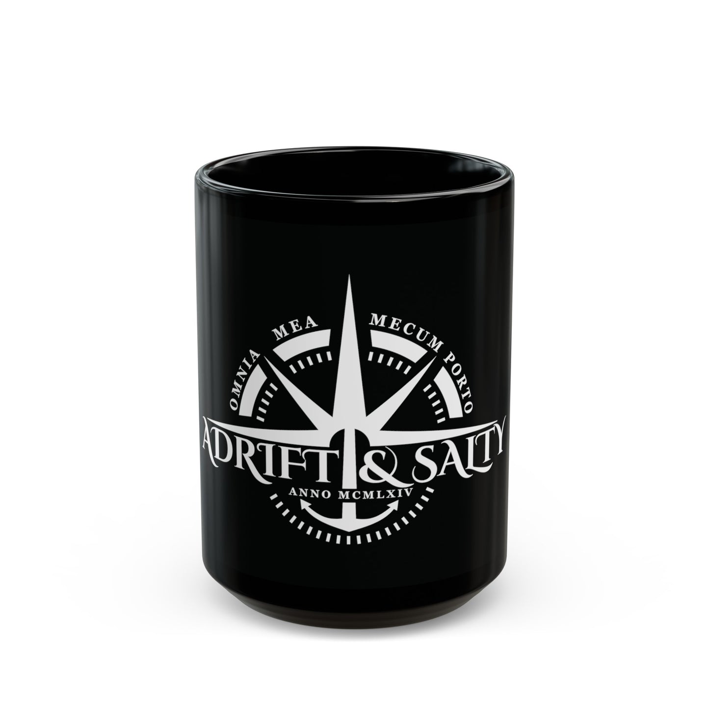 Adrift & Salty Black Mug (11oz, 15oz)