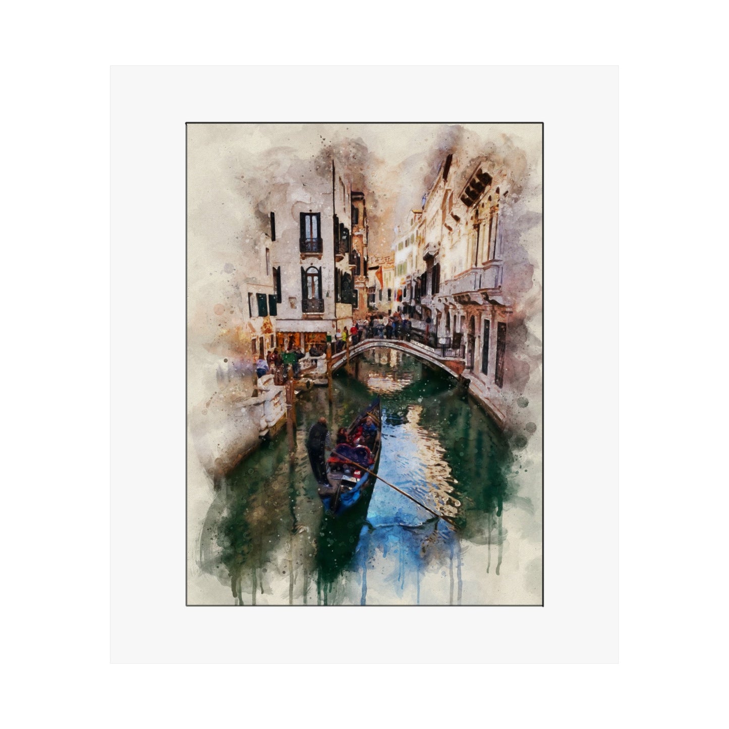 Venice Gondolier Matte Poster