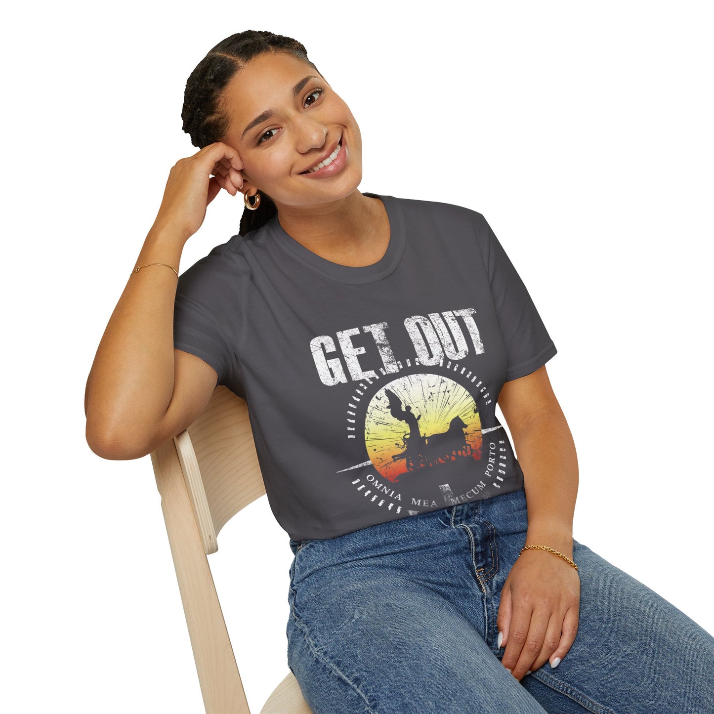 GET OUT Sunset Unisex Softstyle T-Shirt