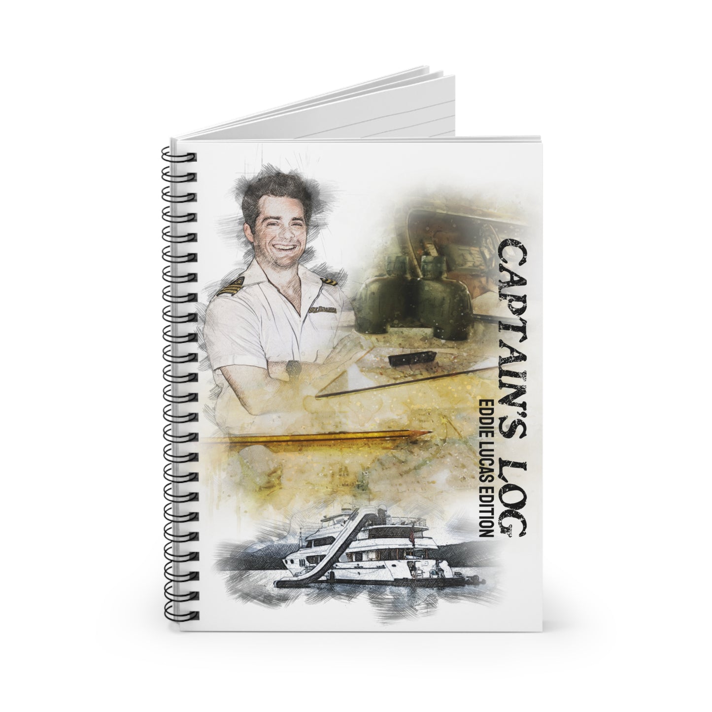 Eddie Lucas Captain's Log Spiral Notebook - Ruled Line