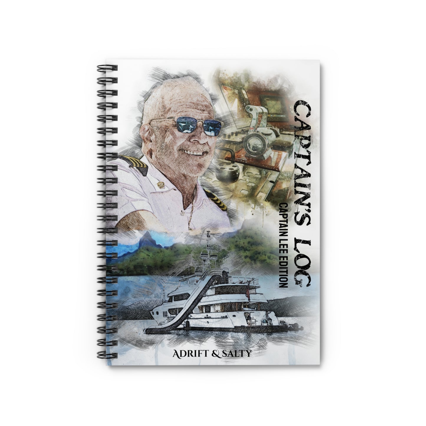 Captain Lee Captain's Log Spiral Notebook - Ruled Line