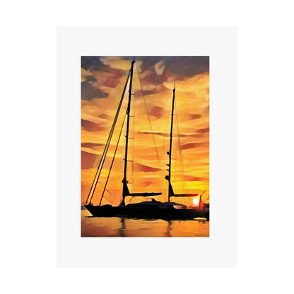 PIII Sunset Silhouette Matte Poster