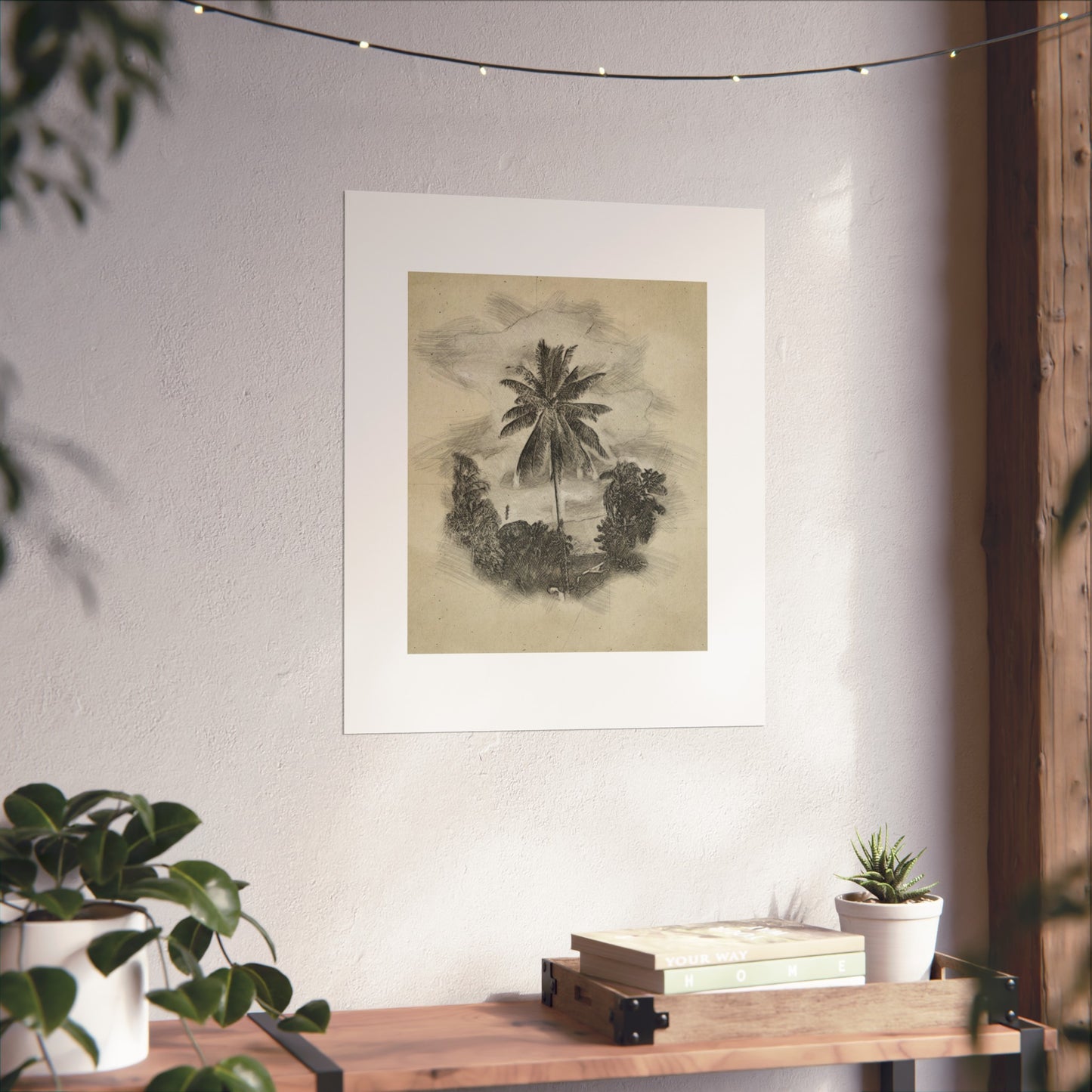 Palm Sketch Matte Poster