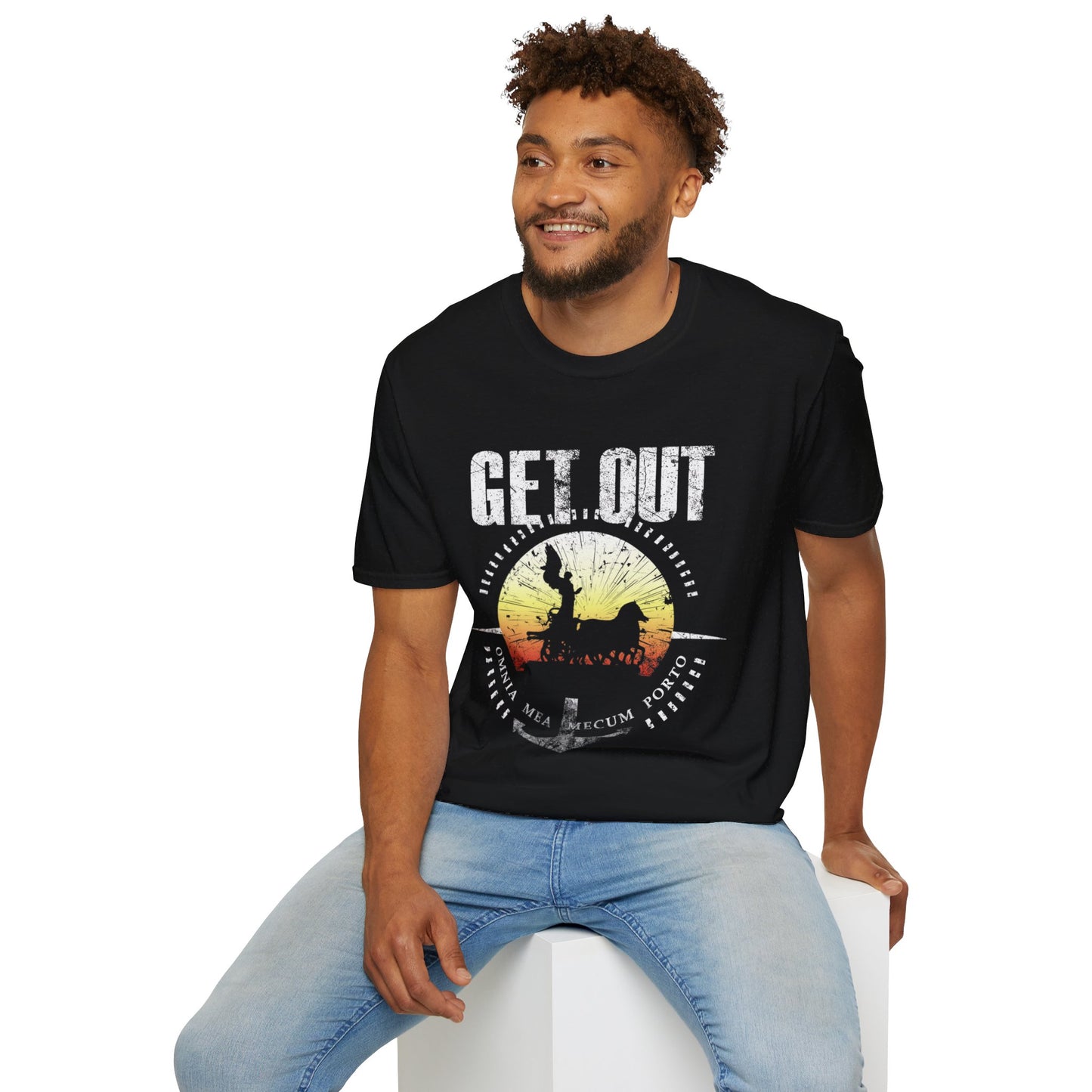 GET OUT Sunset Unisex Softstyle T-Shirt