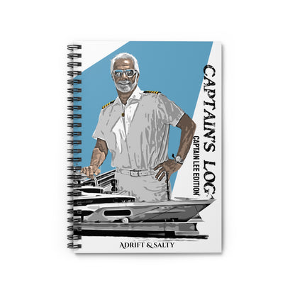 Captain Lee Blue Captain's Log Spiral Notebook - Ruled Line