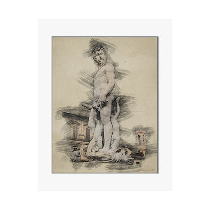 Naples Statue Matte Poster