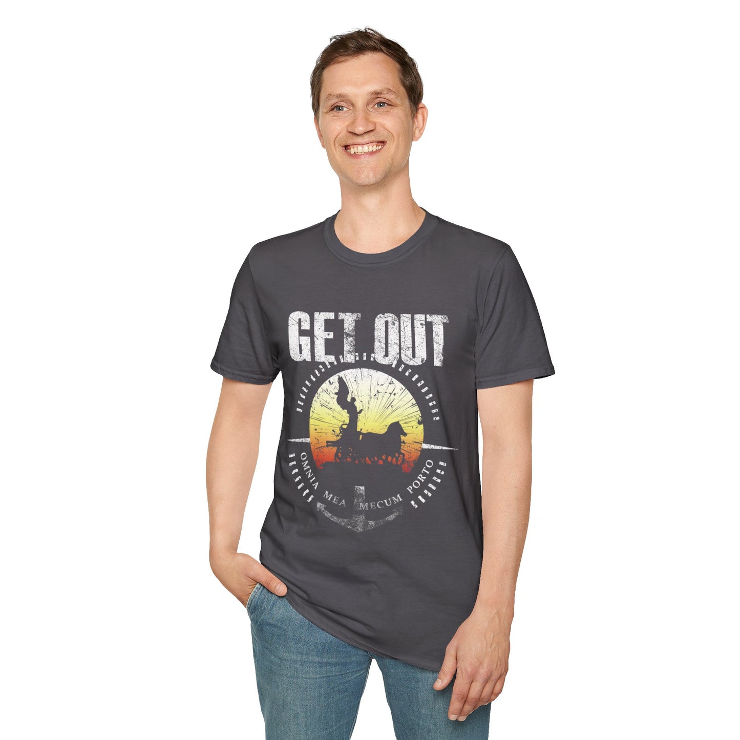 GET OUT Sunset Unisex Softstyle T-Shirt