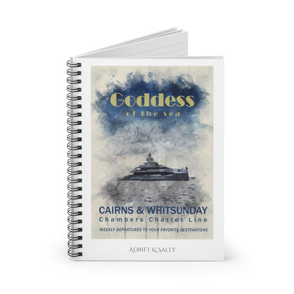 Goddess of the Sea Notebook - Ruled Line