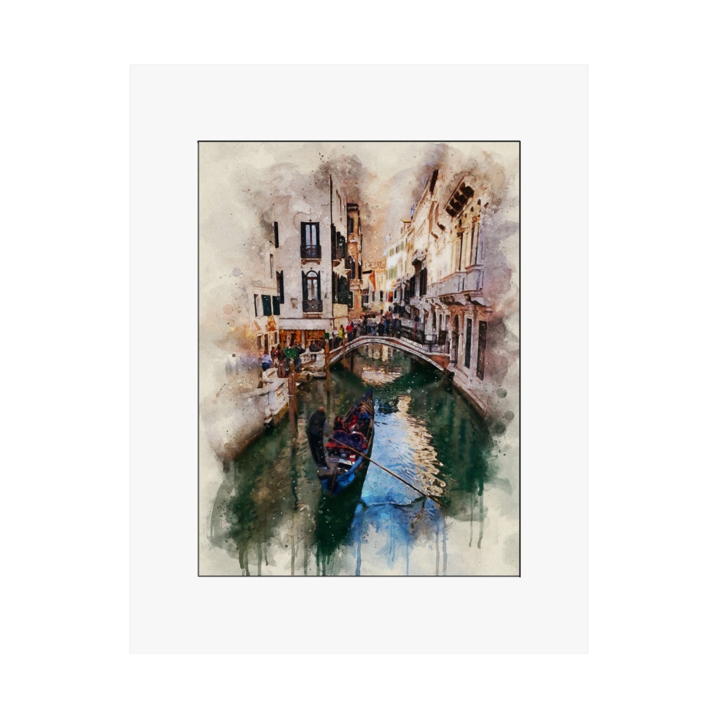 Venice Gondolier Matte Poster