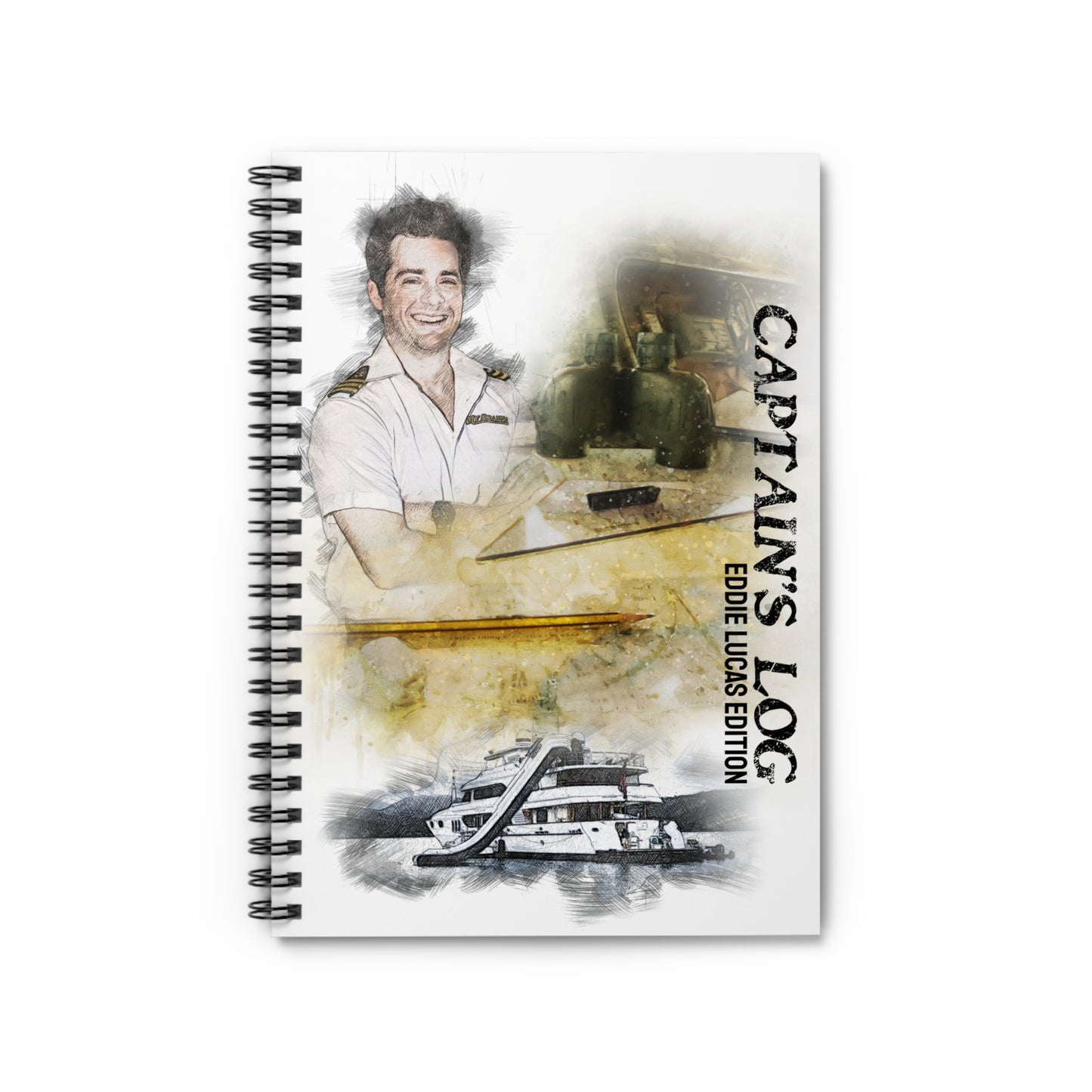 Eddie Lucas Captain's Log Spiral Notebook - Ruled Line