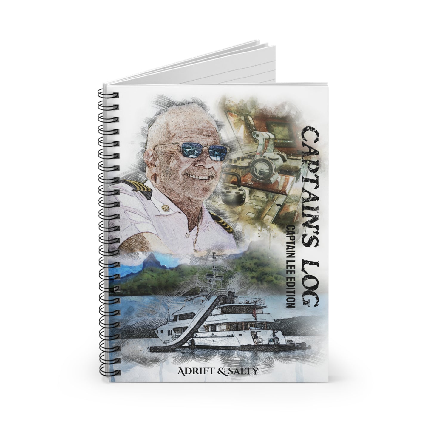 Captain Lee Captain's Log Spiral Notebook - Ruled Line