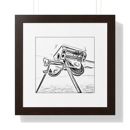 Boom Pulley Framed Poster