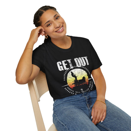 GET OUT Sunset Unisex Softstyle T-Shirt