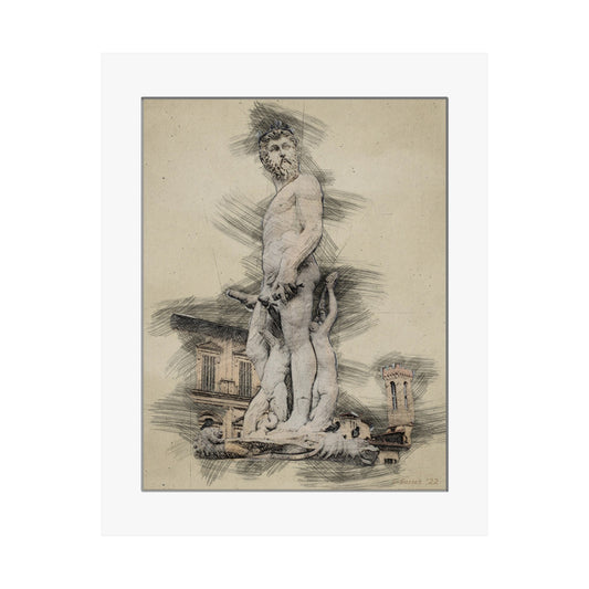 Naples Statue Matte Poster