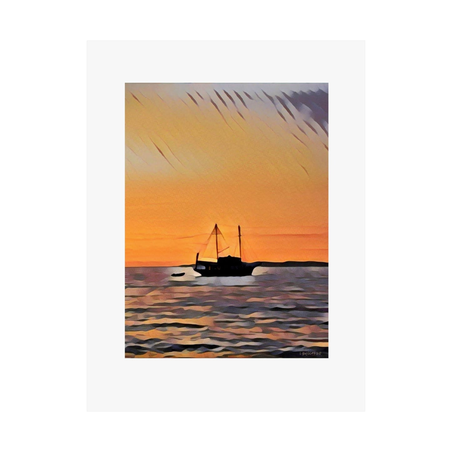 Sunset Silhouette Matte Poster